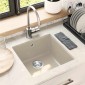 vidaXL Σιντρινο 80% Χαλαζίας και 20% Ρητίνη 430 x 460 mm Μπεζ