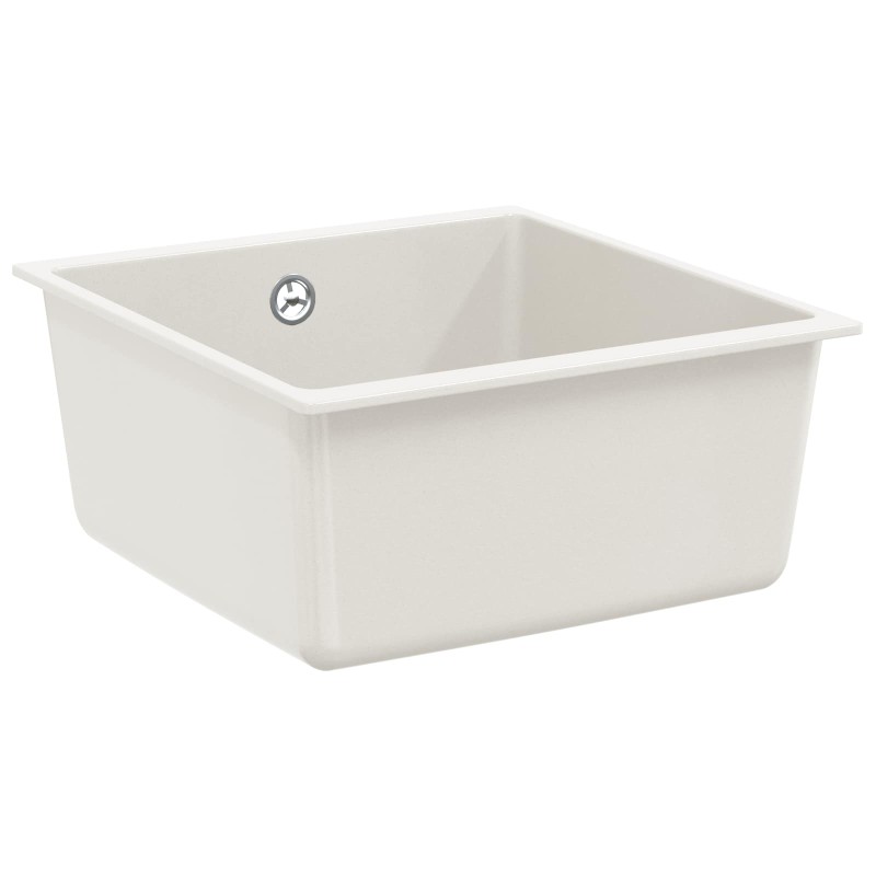 vidaXL Σιντρινο 80% Χαλαζίας και 20% Ρητίνη 430 x 460 mm Λευκό