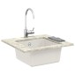 vidaXL Σιντρινο 80% Χαλαζίας και 20% Ρητίνη 430 x 460 mm Λευκό