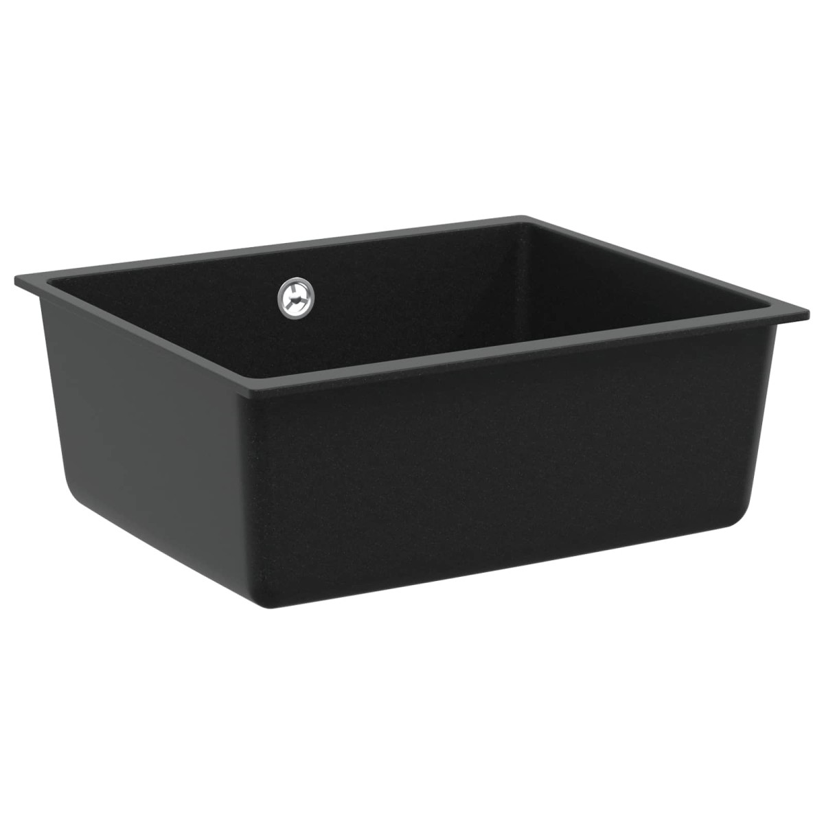 vidaXL Σιντρινο 80% Χαλαζίας και 20% Ρητίνη 530 x 460 mm Μαύρο