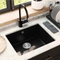 vidaXL Σιντρινο 80% Χαλαζίας και 20% Ρητίνη 530 x 460 mm Μαύρο