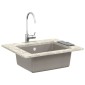 vidaXL Σιντρινο Γκρι 530 x 460 mm 80% Χαλαζίας και 20% Ρητίνη