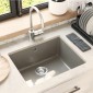 vidaXL Σιντρινο Γκρι 530 x 460 mm 80% Χαλαζίας και 20% Ρητίνη