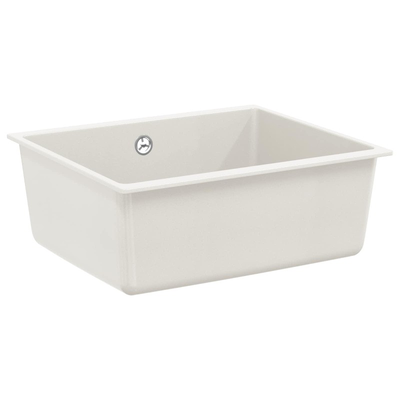 vidaXL Σιντρινο 80% Χαλαζίας και 20% Ρητίνη 530 x 460 mm Λευκό