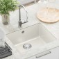 vidaXL Σιντρινο 80% Χαλαζίας και 20% Ρητίνη 530 x 460 mm Λευκό