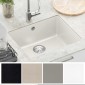 vidaXL Σιντρινο 80% Χαλαζίας και 20% Ρητίνη 530 x 460 mm Λευκό