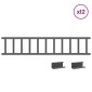 vidaXL Φρουρός χιονιού οροφής Ανθρακί 1200 x 2,5 x 20 εκ Ατσάλι