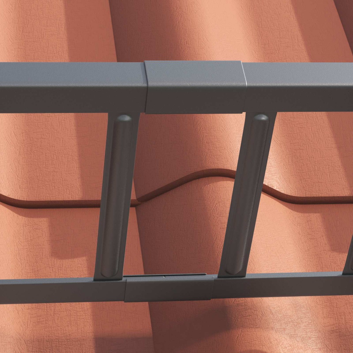 vidaXL Φρουρός χιονιού οροφής Ανθρακί 1200 x 2,5 x 20 εκ Ατσάλι
