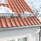 vidaXL Φρουρός χιονιού οροφής Ανθρακί 1200 x 2,5 x 20 εκ Ατσάλι