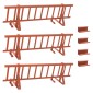 vidaXL Φρουρός χιονιού οροφής Κόκκινο 300 x 29,5 x 34,5 εκ. Ατσάλι