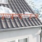 vidaXL Φρουρός χιονιού οροφής Κόκκινο 300 x 2,5 x 20 εκ Ατσάλι