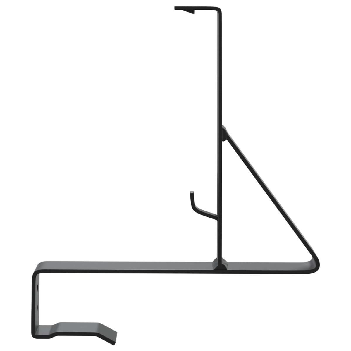 vidaXL Υποστήριξη Φράχτη Χιονιού Μαύρο 29,5 x 3 x 34,5 εκ Ατσάλι