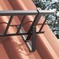 vidaXL Υποστήριξη Φράχτη Χιονιού 6 τμχ. Μαύρο 29,5 x 3 x 34,5 εκ