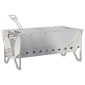 vidaXL Φωτιά στο κάμπινγκ 42 x 22 x 18 εκ. Ανοξείδωτο Ατσάλι Ασημί