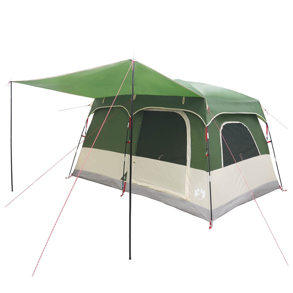vidaXL Οικογενειακή Σκηνή Πράσινο 320 x 210 x 180 εκ Πολυεστέρας