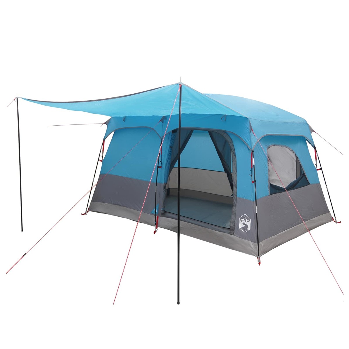 vidaXL Οικογενειακή Σκηνή με στέγη Μπλε 320 x 210 x 180 εκ Πολυεστέρας