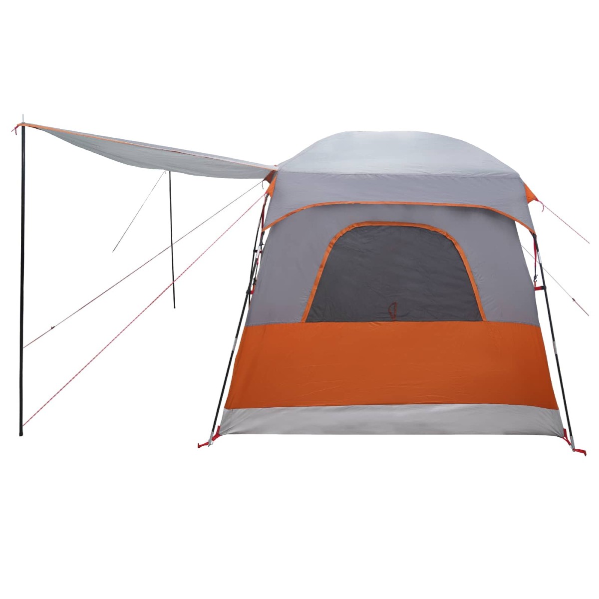 vidaXL Οικογενειακή Σκηνή Γκρι και Πορτοκαλί 380 x 260 x 190 εκ