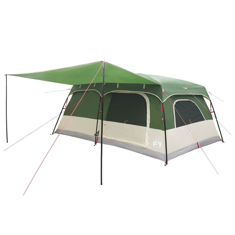 vidaXL Οικογενειακή Σκηνή με στέγη Πράσινο 500 x 400 x 230 εκ