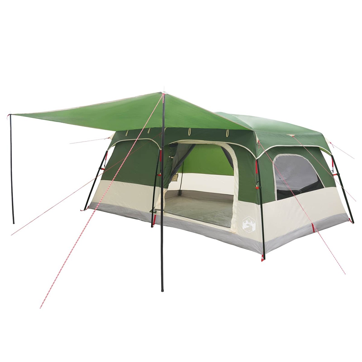 vidaXL Οικογενειακή Σκηνή με στέγη Πράσινο 500 x 400 x 230 εκ