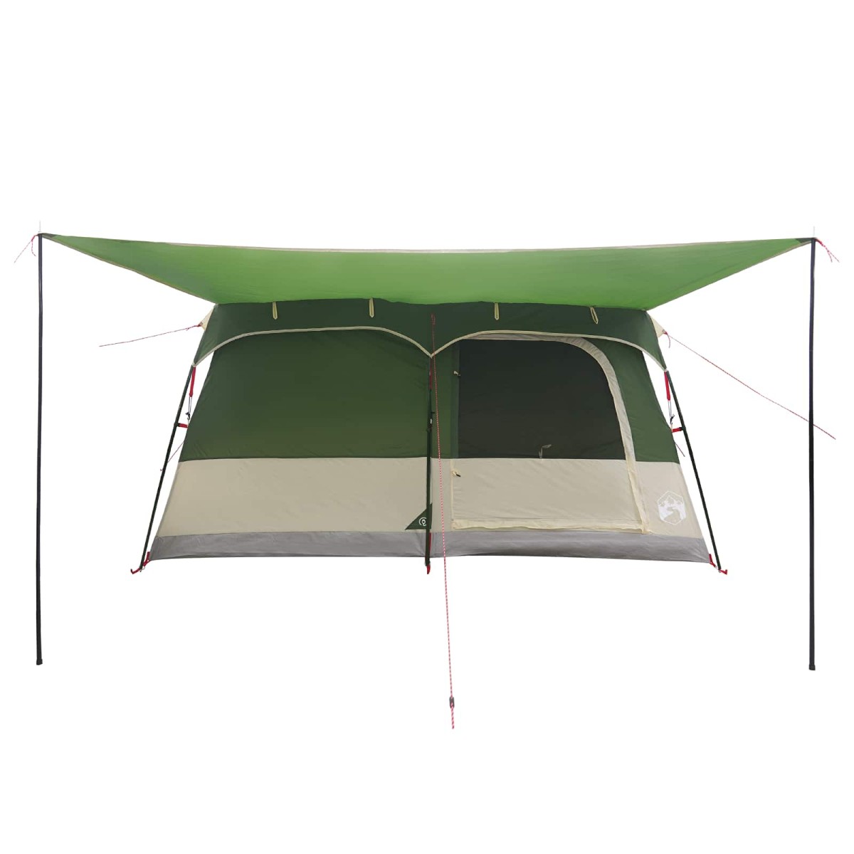 vidaXL Οικογενειακή Σκηνή με στέγη Πράσινο 500 x 400 x 230 εκ