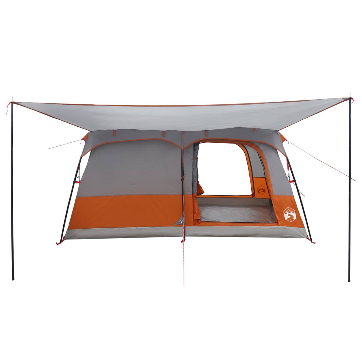 vidaXL Οικογενειακή Σκηνή Γκρι και Πορτοκαλί 500 x 400 x 230 εκ