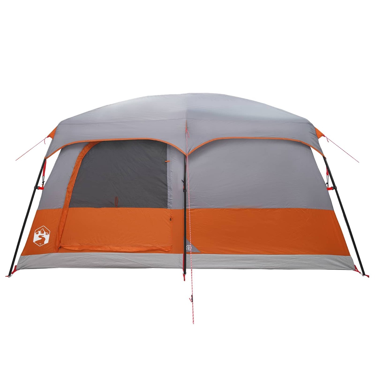 vidaXL Οικογενειακή Σκηνή Γκρι και Πορτοκαλί 500 x 400 x 230 εκ
