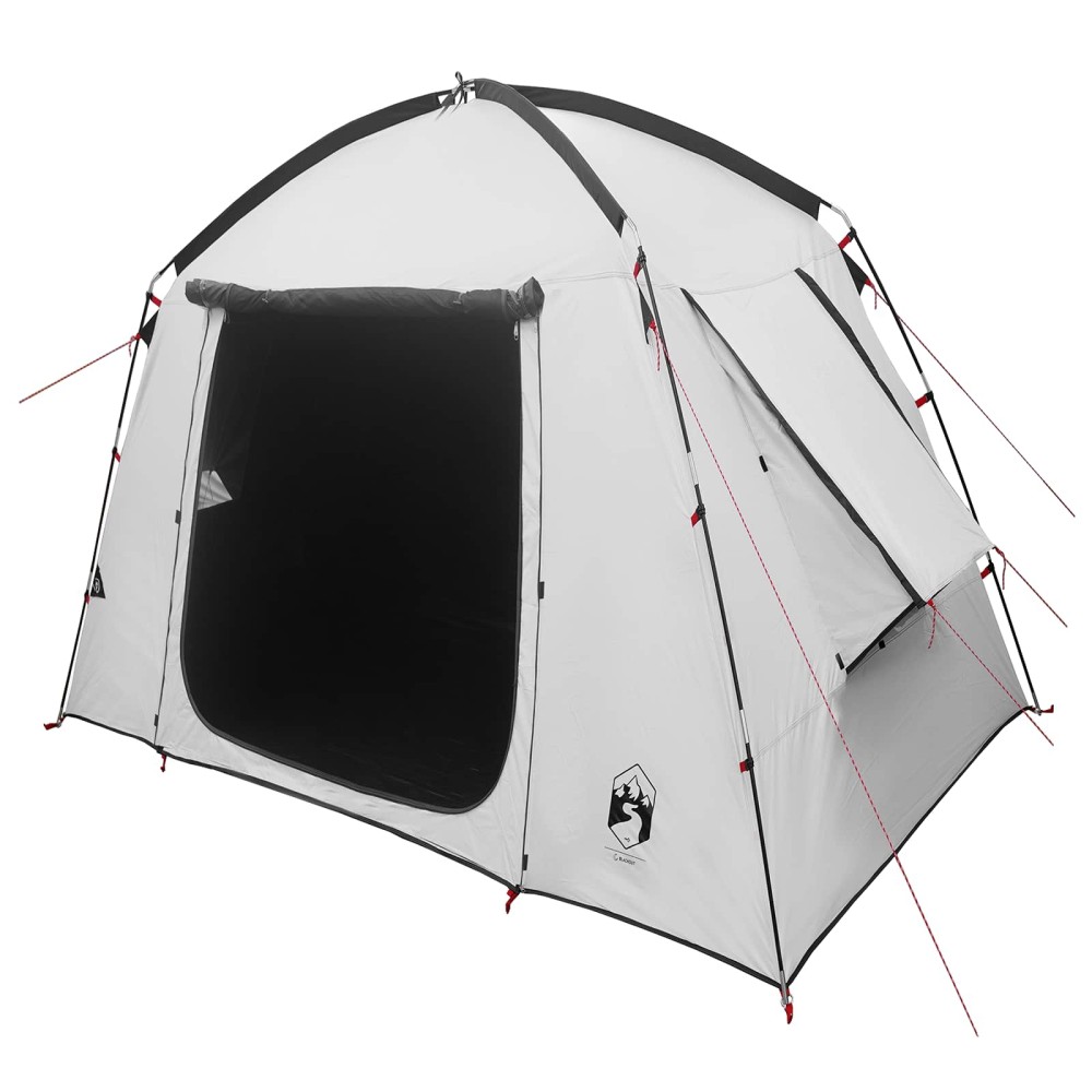 vidaXL Καταφύγιο Τέντας Λευκό Μαύρο 210 x 210 x 138 εκ Πολυεστέρας