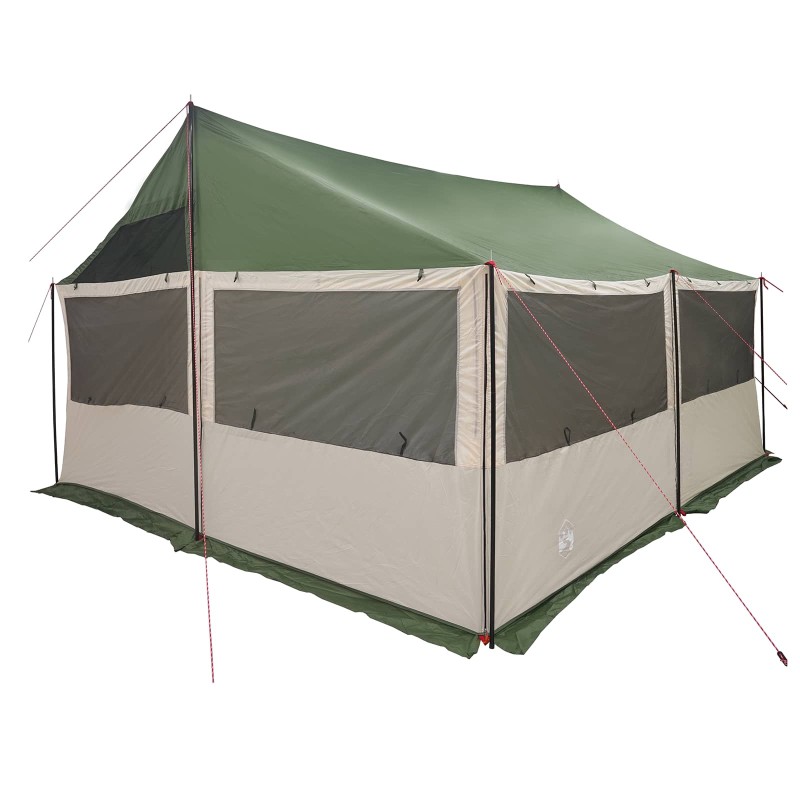 vidaXL Οικογενειακή Σκηνή με στέγη Πράσινο 450 x 400 x 265 εκ