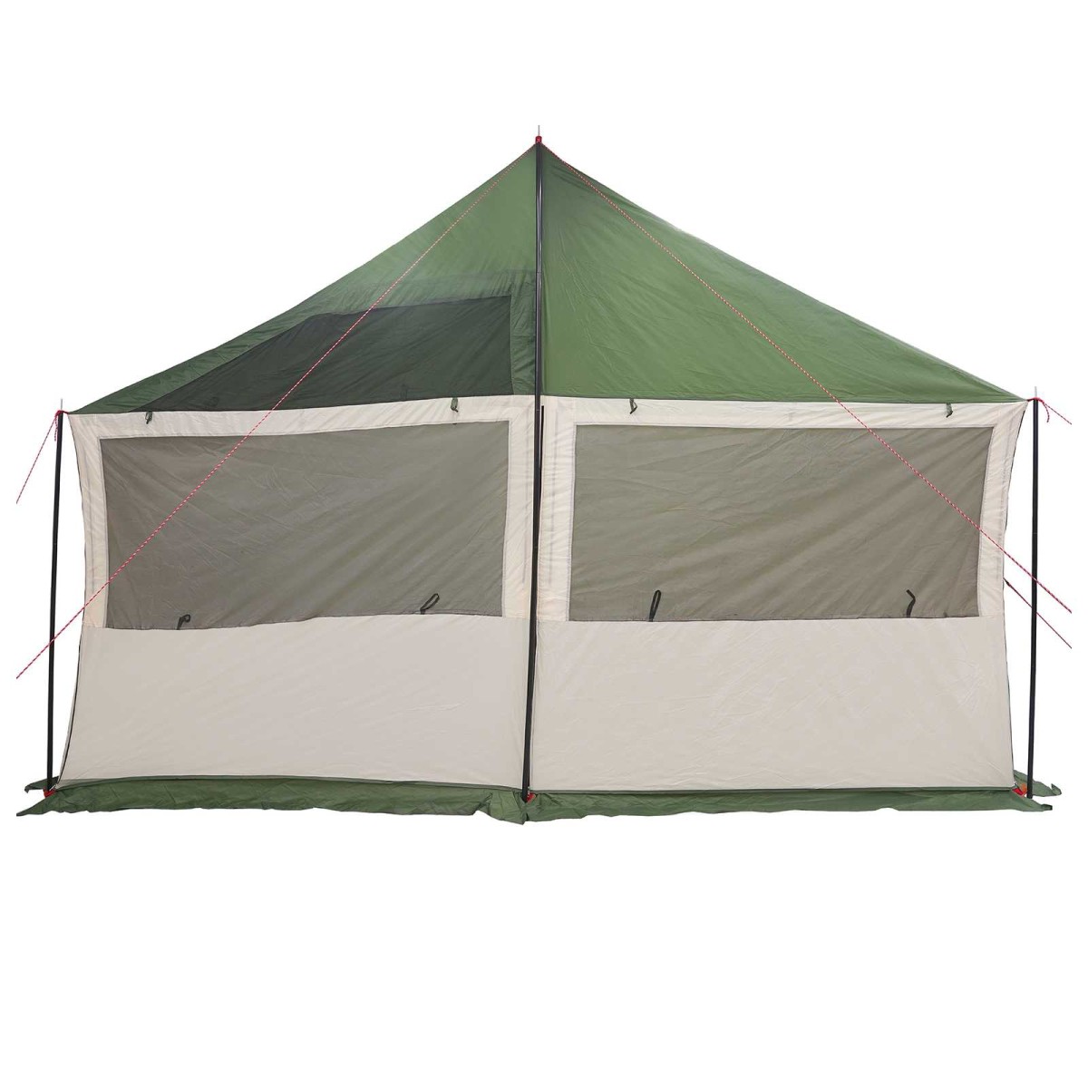 vidaXL Οικογενειακή Σκηνή με στέγη Πράσινο 450 x 400 x 265 εκ