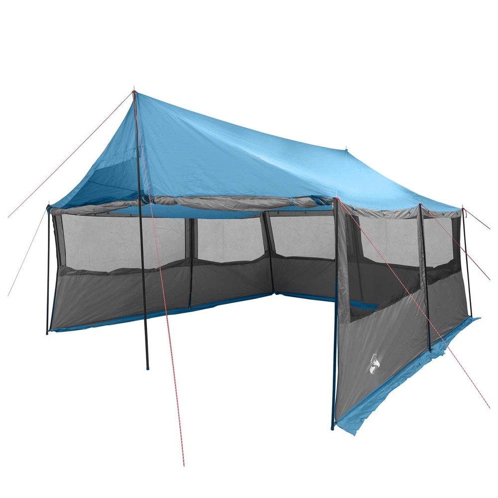 vidaXL Οικογενειακή Σκηνή με στέγη Μπλε 450 x 400 x 265 εκ