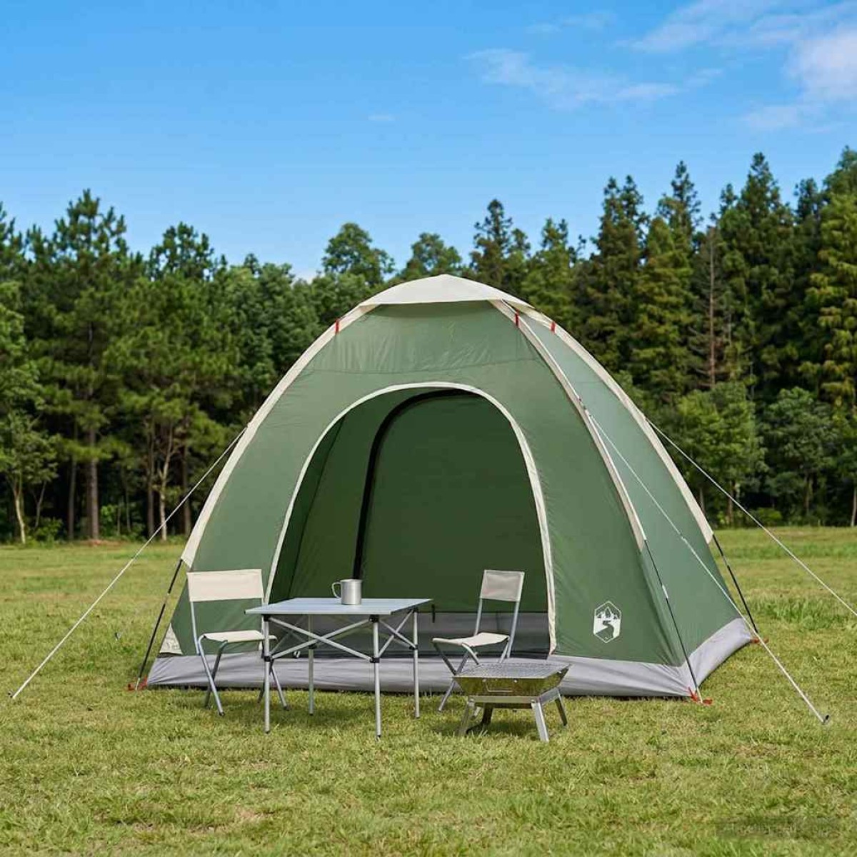 vidaXL Σκηνή Camping με στέγη με αέρα αέρα Πράσινο 190 x 140 x 105 εκ.