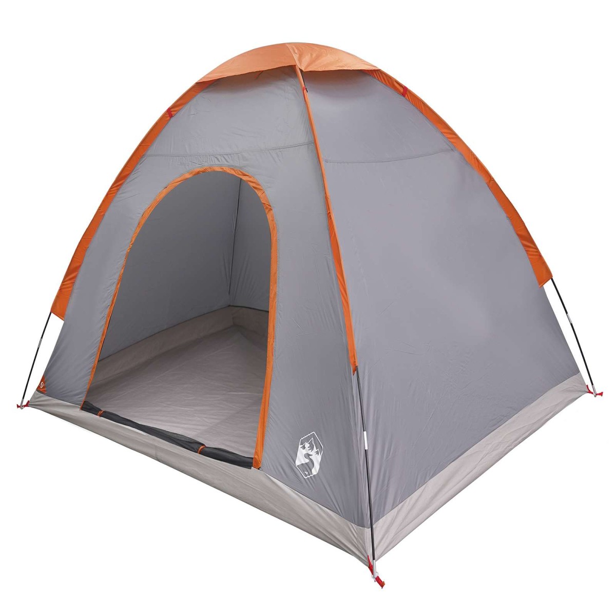 vidaXL Σκηνή Camping με στέγη Γκρι και Πορτοκαλί 190 x 140 x 105 εκ.