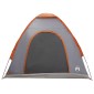 vidaXL Σκηνή Camping με στέγη Γκρι και Πορτοκαλί 190 x 140 x 105 εκ.