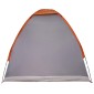 vidaXL Σκηνή Camping με στέγη Γκρι και Πορτοκαλί 190 x 140 x 105 εκ.