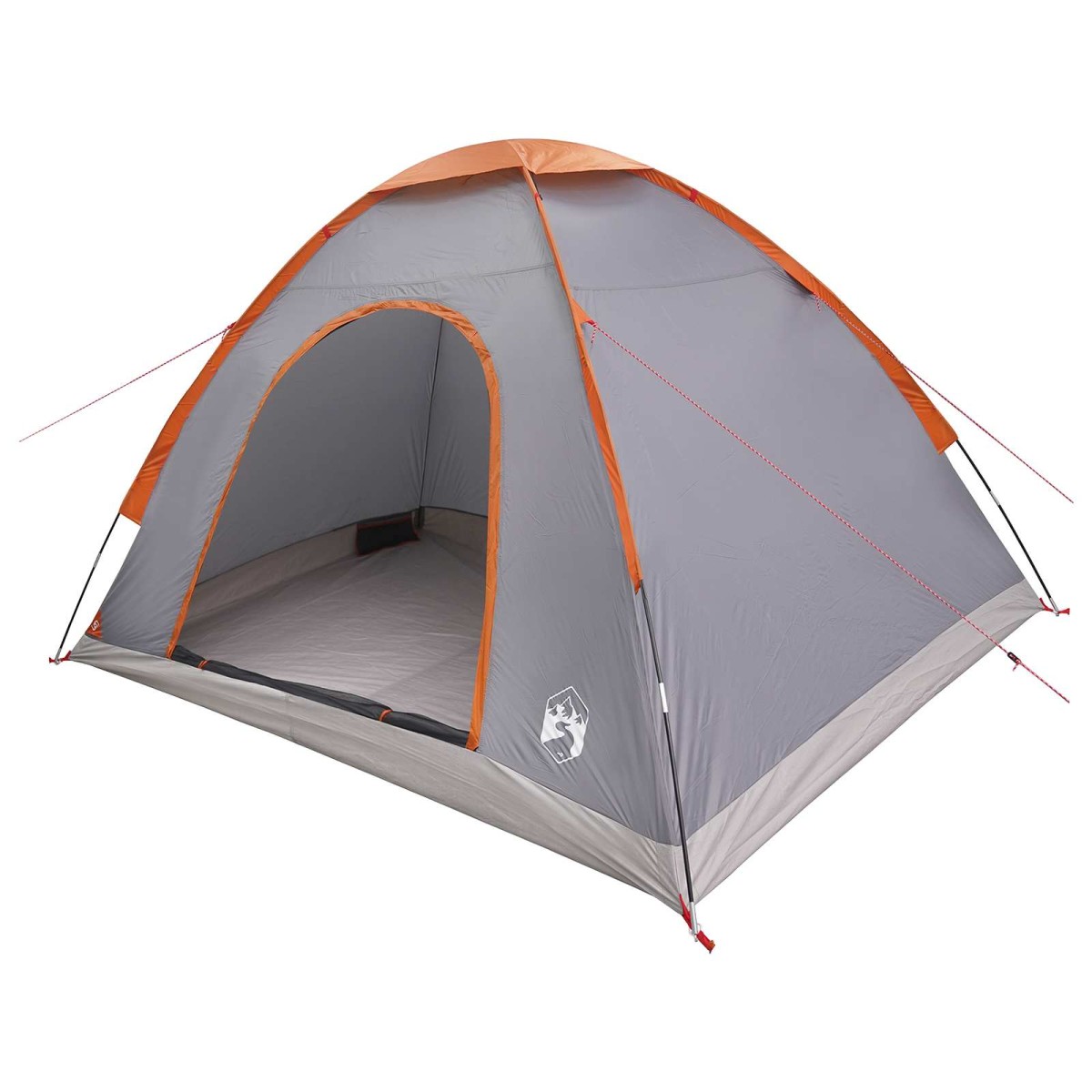 vidaXL Σκηνή Camping με στέγη Γκρι και Πορτοκαλί 275 x 215 x 125 εκ.