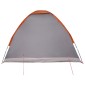 vidaXL Σκηνή Camping με στέγη Γκρι και Πορτοκαλί 275 x 215 x 125 εκ.