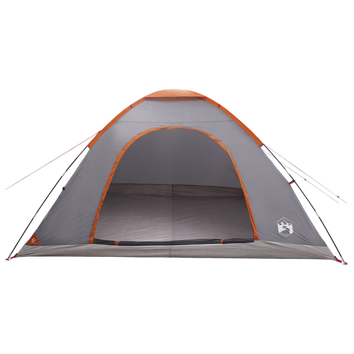 vidaXL Σκηνή Camping με στέγη Γκρι και Πορτοκαλί 335 x 275 x 180 εκ.