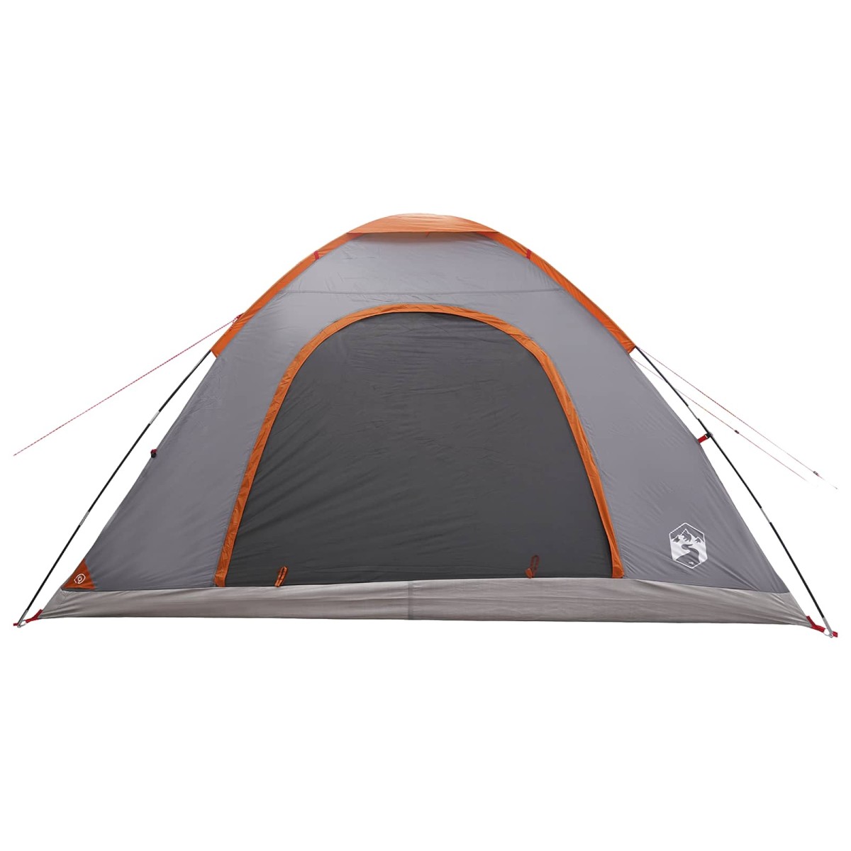 vidaXL Σκηνή Camping με στέγη Γκρι και Πορτοκαλί 335 x 275 x 180 εκ.