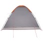 vidaXL Σκηνή Camping με στέγη Γκρι και Πορτοκαλί 335 x 275 x 180 εκ.