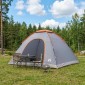 vidaXL Σκηνή Camping με στέγη Γκρι και Πορτοκαλί 335 x 275 x 180 εκ.