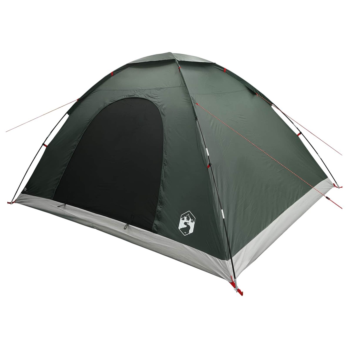 vidaXL Σκηνή Camping με στέγη Στρατιωτικό Πράσινο 335 x 275 x 180 εκ.