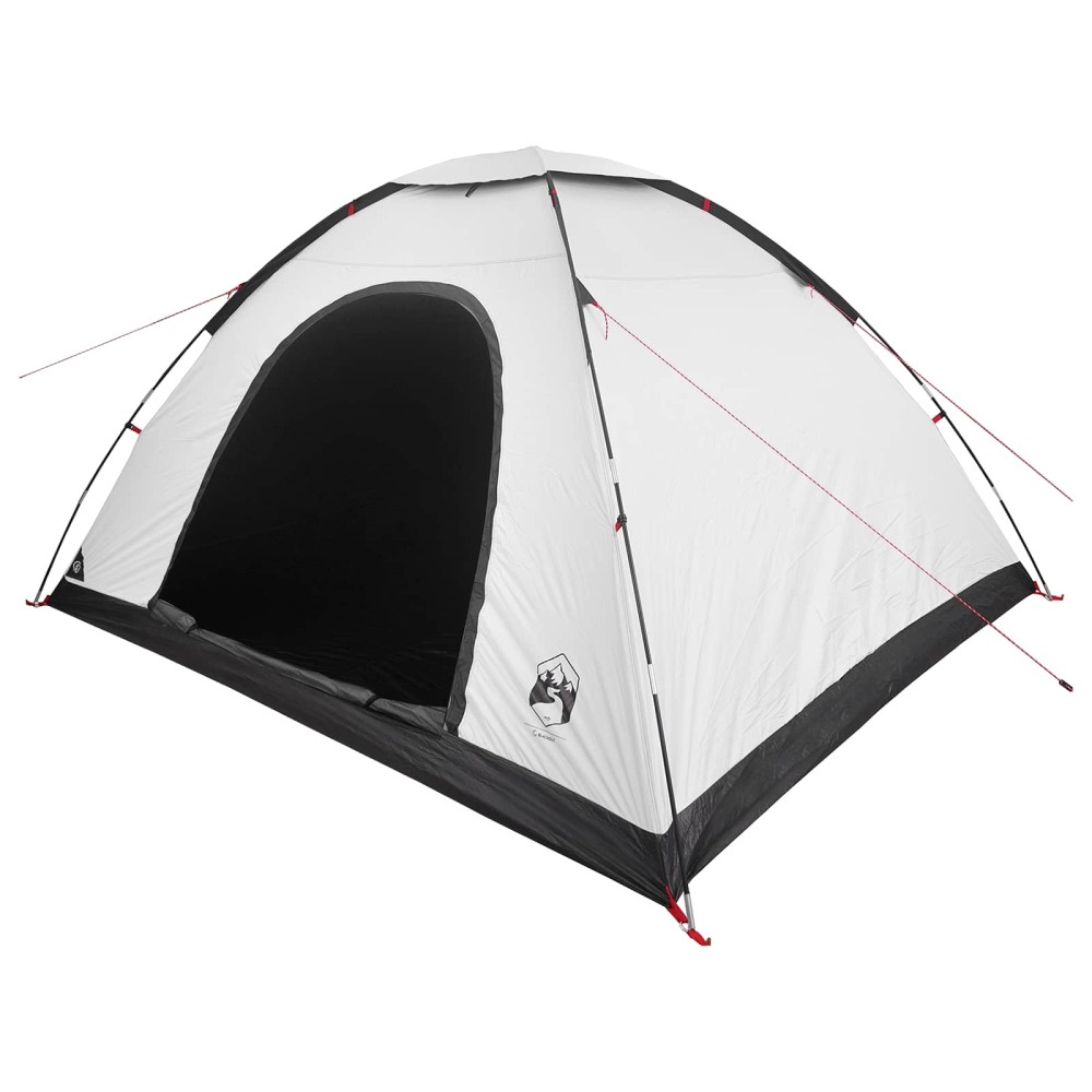 vidaXL Σκηνή Camping με στέγη Λευκό Μαύρο 335 x 275 x 180 εκ.