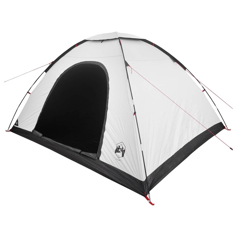 vidaXL Σκηνή Camping με στέγη Λευκό Μαύρο 335 x 275 x 180 εκ.