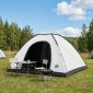 vidaXL Σκηνή Camping με στέγη Λευκό Μαύρο 335 x 275 x 180 εκ.
