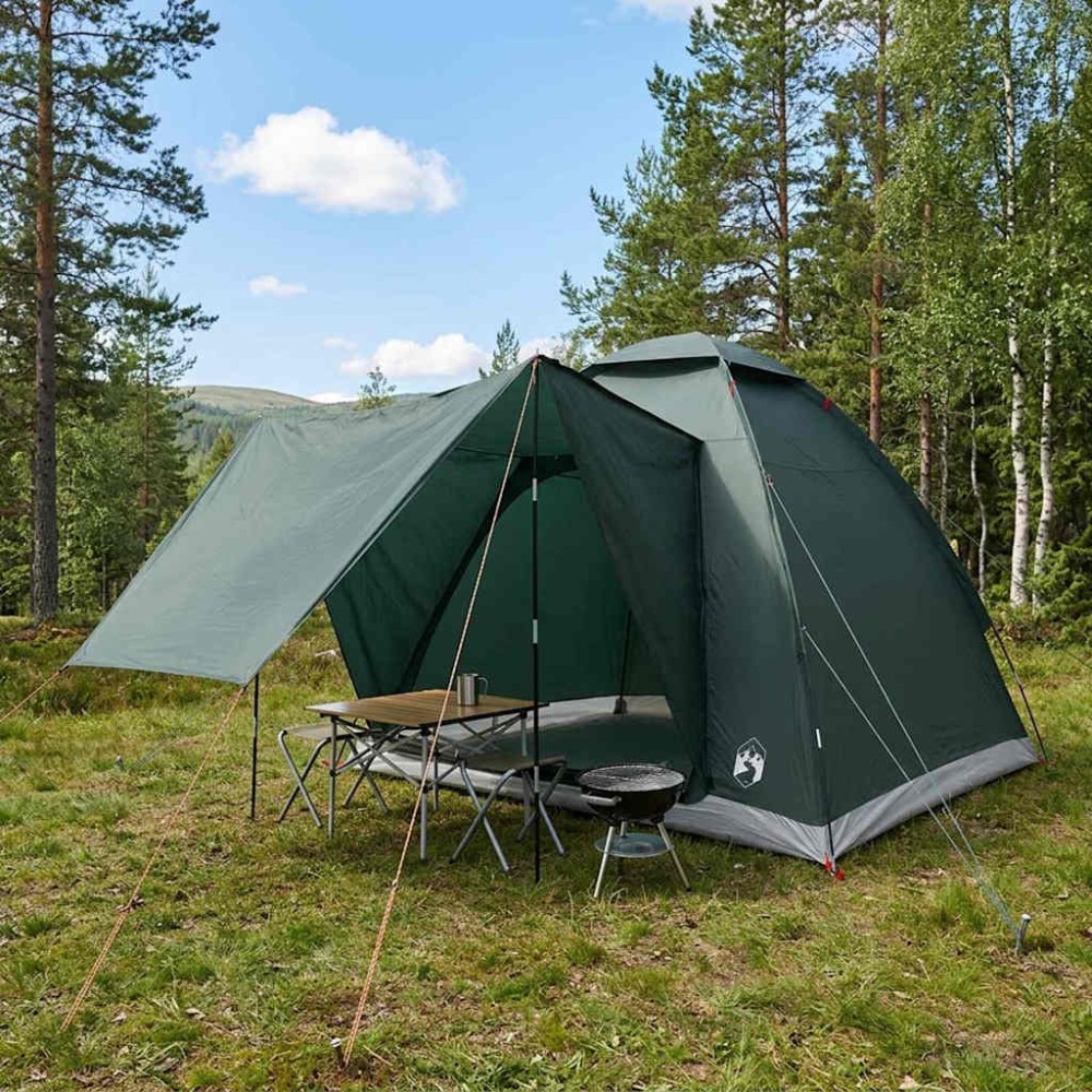 vidaXL Σκηνή Camping με στέγη Στρατιωτικό Πράσινο 190 x 140 x 105 εκ.