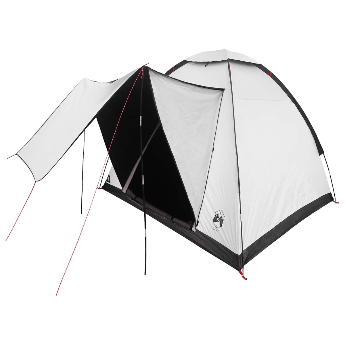 vidaXL Σκηνή Camping με στέγη Λευκό Μαύρο 190 x 140 x 105 εκ.