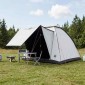 vidaXL Σκηνή Camping με στέγη Λευκό Μαύρο 190 x 140 x 105 εκ.