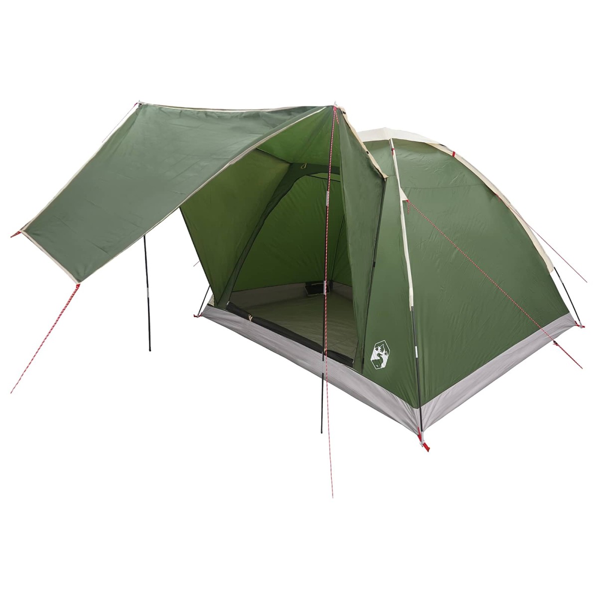 vidaXL Σκηνή Camping με στέγη Πράσινο 4 ατόμων Πολυεστέρας και Χάλυβας