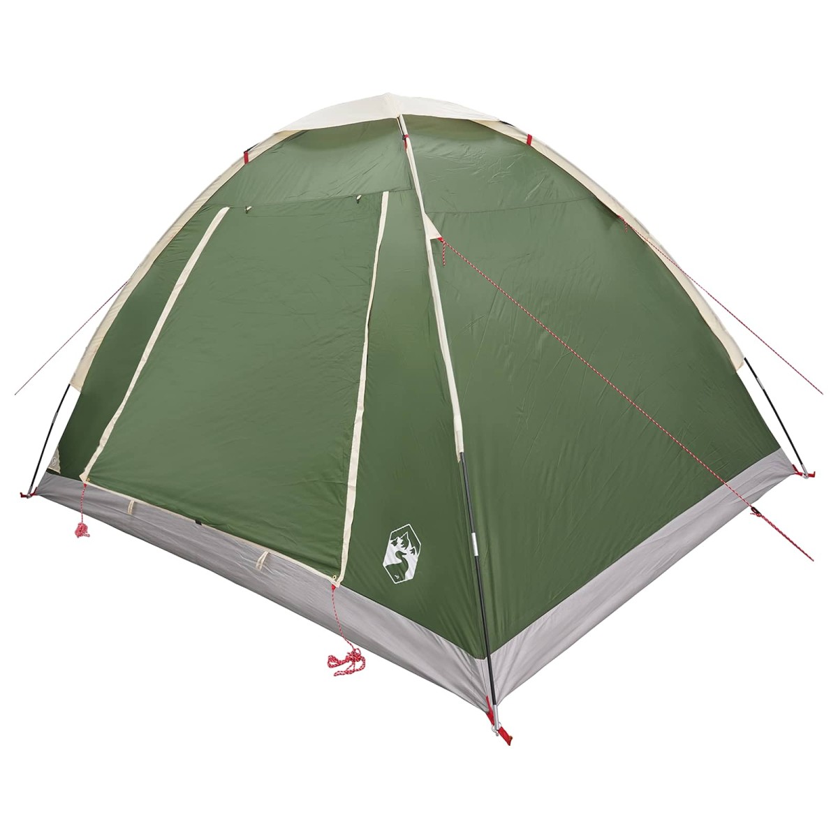 vidaXL Σκηνή Camping με στέγη Πράσινο 4 ατόμων Πολυεστέρας και Χάλυβας