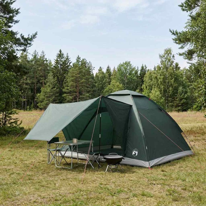vidaXL Σκηνή Camping με στέγη Στρατιωτικό Πράσινο 275 x 215 x 125 εκ.